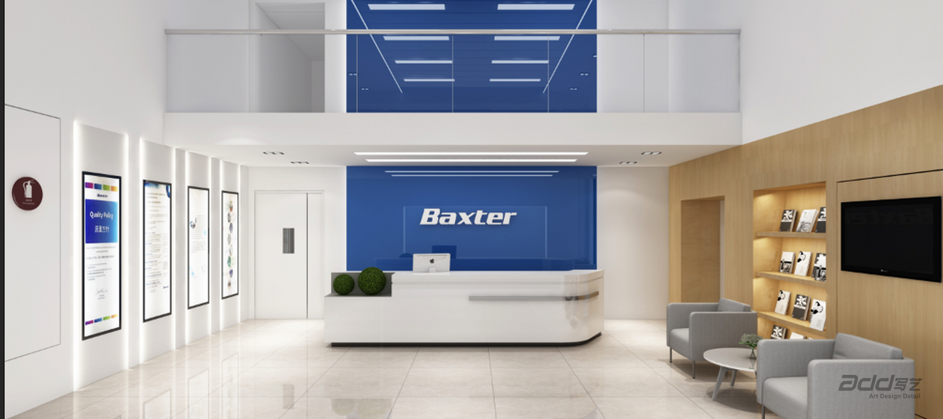 百(bai)特醫(yī)療辦(bàn)公(gōng)空間設(shè)計(ji)-前(qian)廳-pc