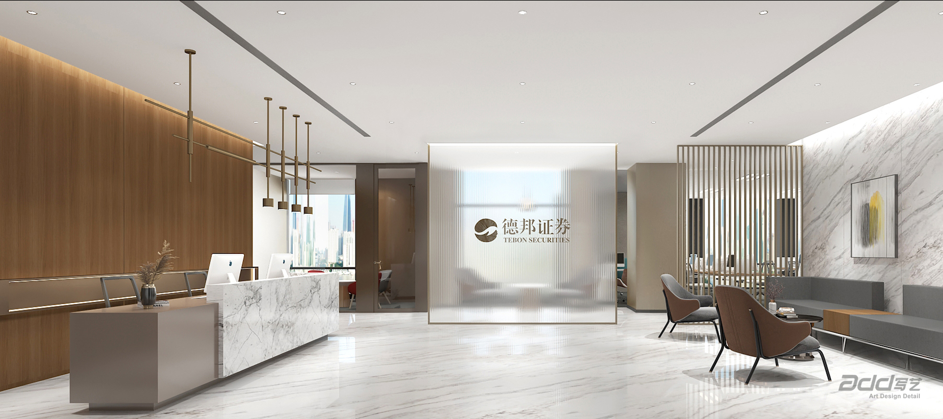 德(dé)邦證券辦(bàn)公(gōng)樓裝(zhuang)修設(shè)計(ji)-大(da)廳-pc